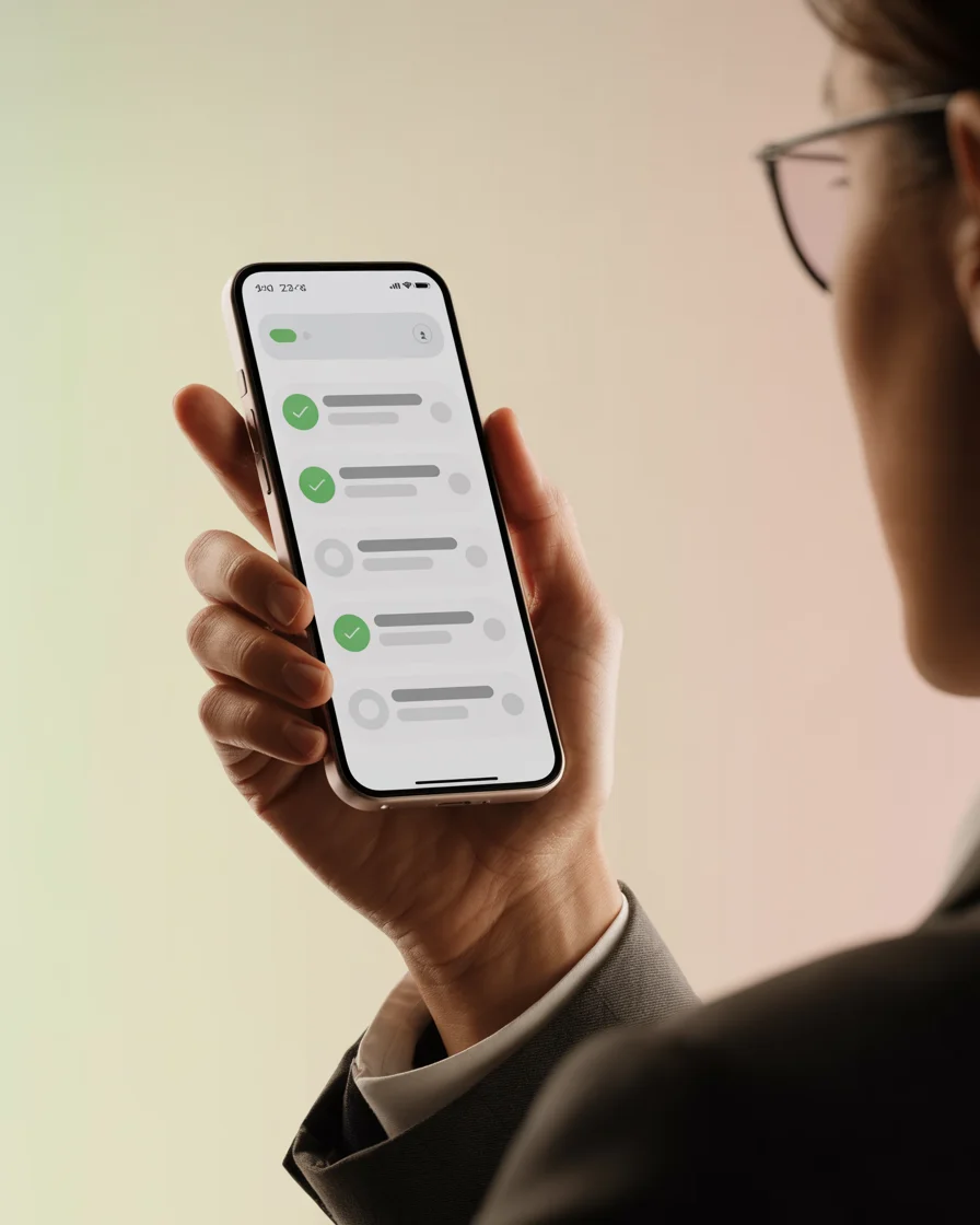 Professional using InterviewCodex AI on their phone to prepare winning interview answers